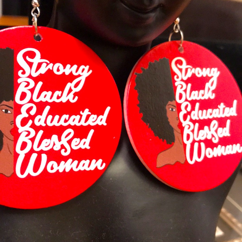 Hand crafted wooden earrings